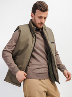 Мужской жилет СЕВЕРНЫЙ ПУТЬ с отстегивающейся(!) подкладкой на меху из бурой овечьей шерсти и с особо прочной армированной верхней тканью (рип-стоп). Усиленный жилет для самых сложных условий зимой и летом.