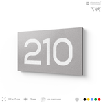 Номер на дверь 210, табличка на дверь для офиса, квартиры, кабинета, аудитории, склада, серый 120х70 мм, Айдентика Технолоджи