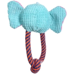 Игрушка для собак малых и средних пород «ЗООГРАД», слон с канатом, с пищалкой, 21*13см (лейбл)