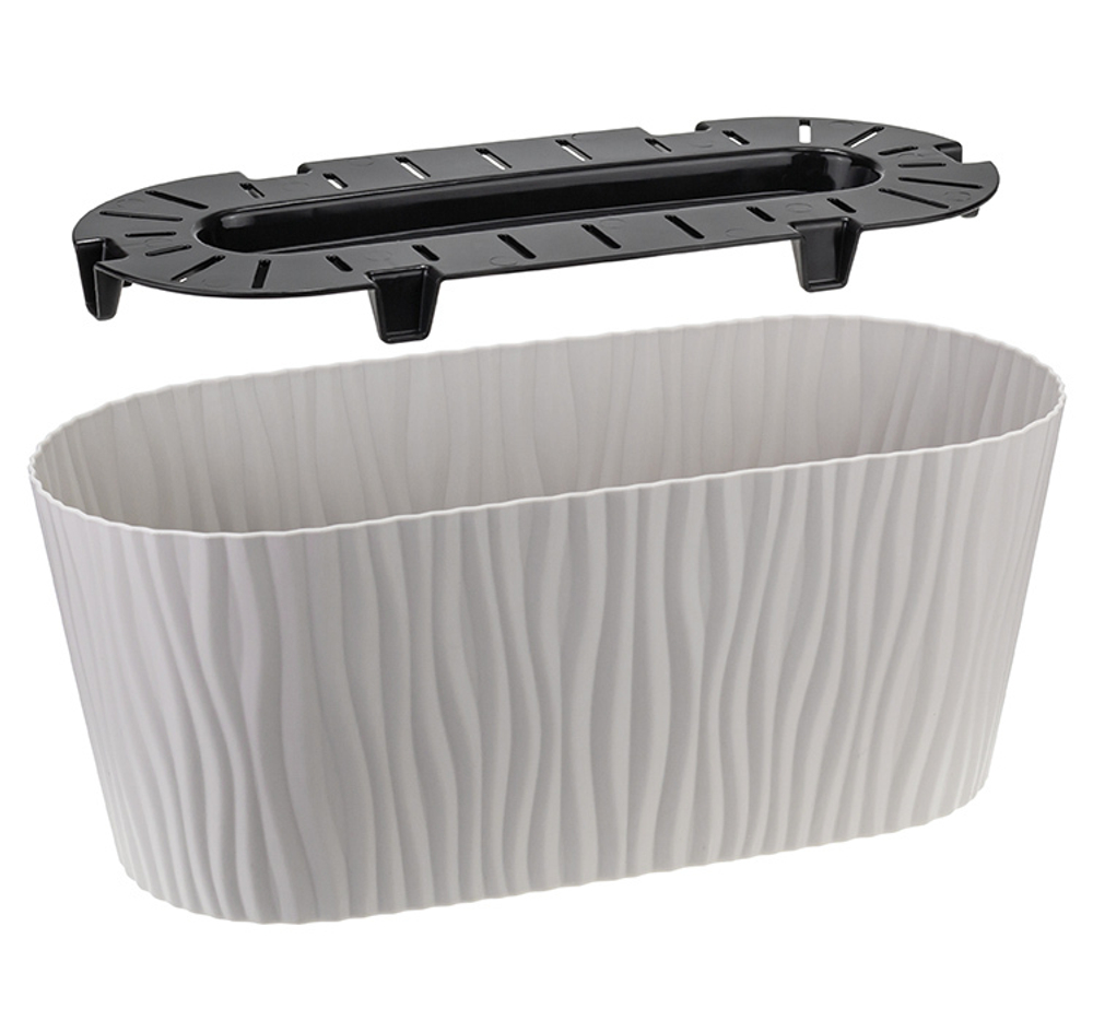 Кашпо ВОЛНА 4,2 л овальное с вкладышем М3191