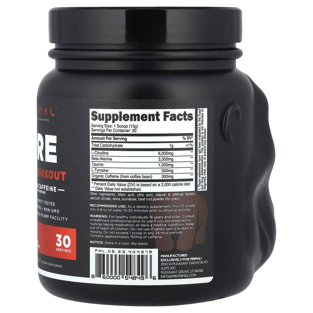 PrePrimal, Pre-Workout, Primate Punch, 453 г (15,98 унции)