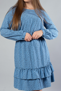 Платье женское 1454АПБ, горох #176Горб051454АПБ