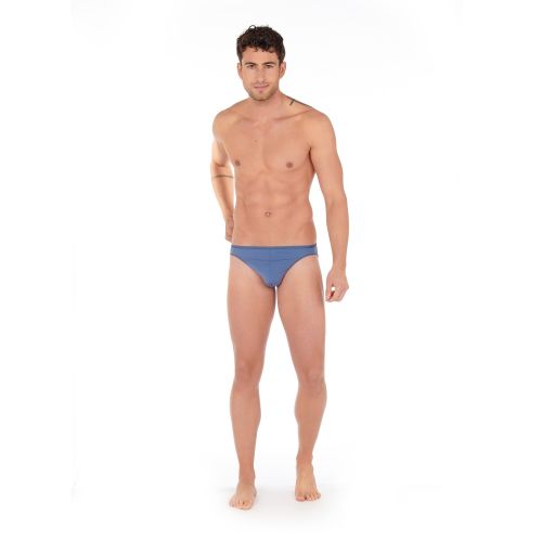 Мужские трусы слипы синие HOM PLUMES Micro Briefs 404756_4000CG