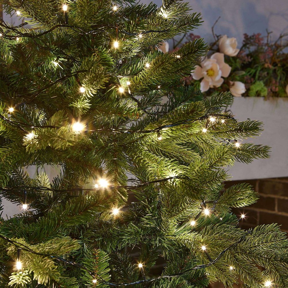 ULD-S1000-100-DGA WARM WHITE IP20 Гирлянда светодиодная. 10м. 100 светодиодов. Теплый белый свет. Провод зеленый. ТМ Uniel