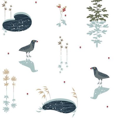 Вороны на снегу