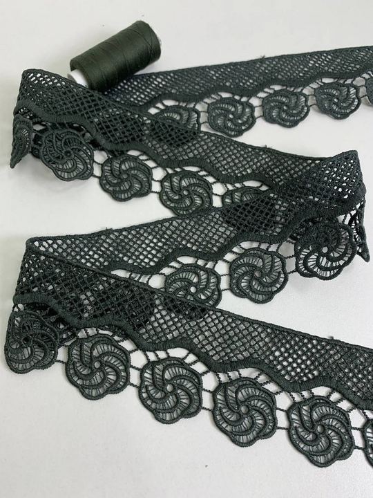 Тесьма плетеная,  5,5см, хаки, плотная AF