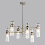 8277/6 MODERNI LN26 164 сатин никель/прозрачный, металл/стекло Люстра Е14 6*40W 220V DENVER