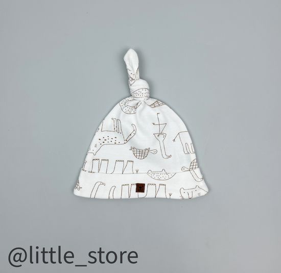 Шапочка однослойная "Я родился" звери на сахаре