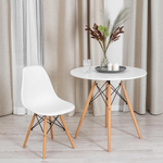 Стул CINDY (EAMES) (mod. 1801) дерево бук/металл/сиденье пластик, 45x51x82 см, White (белый)
