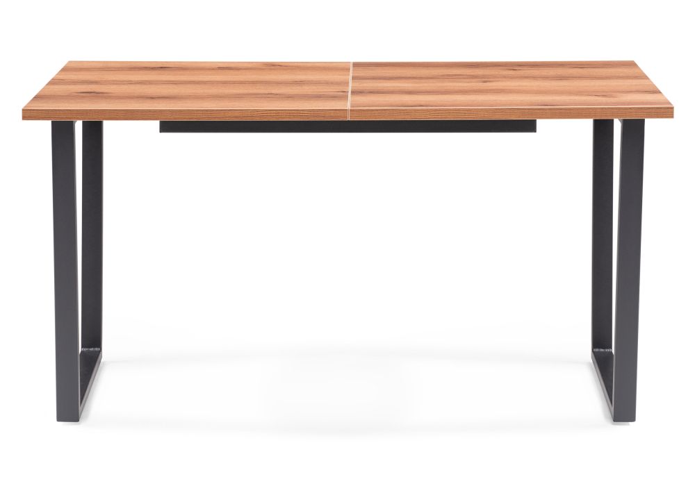 Стол раскладной Лота Лофт 140(180)х80х74 25 мм дуб делано темный / матовый черный
