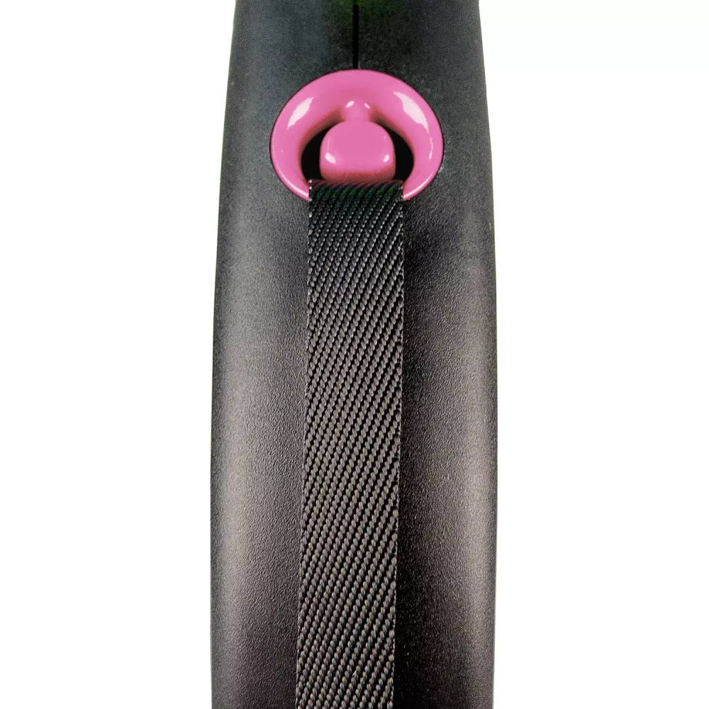 flexi рулетка Black Design M ( до 25 кг ) лента черный розовый