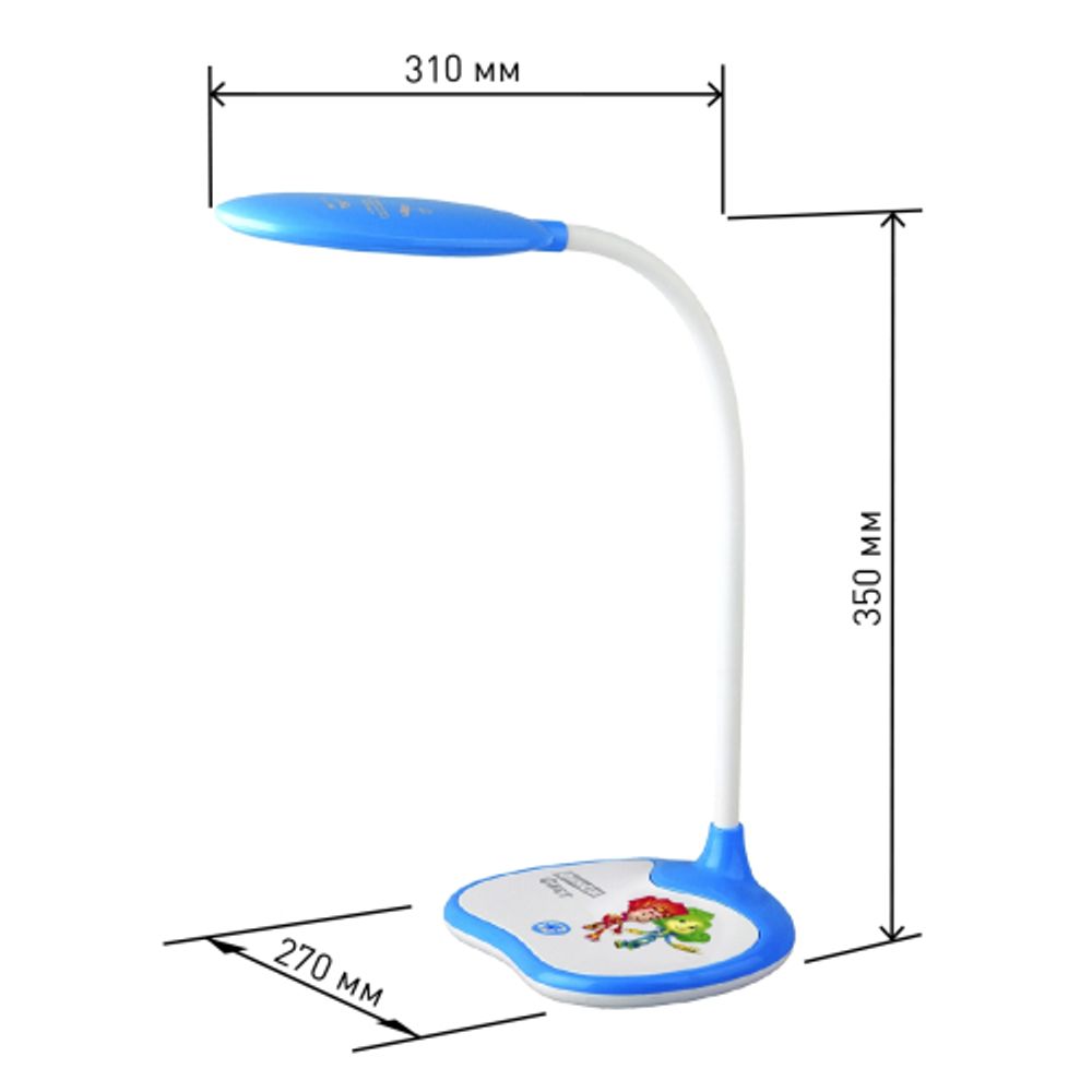 Настольный светильник ЭРА NLED-433-6W-BU ФИКСИКИ светодиодный синий