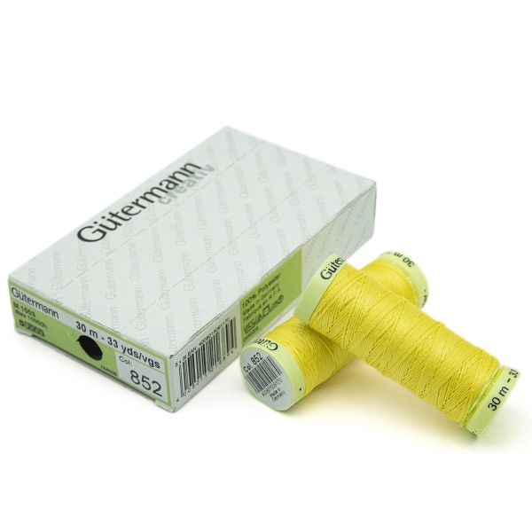 Нитки отделочные Gutermann Top Stitch 30 (30 метров), 5 кат. | 852 желтый