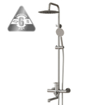 Душевая система 35к MIXLINE MLSS32-06 "Stainless" излив лейка 3 поз.+лейка"Тропический душ" НЕРЖ