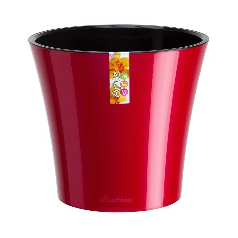 ГОРШОК "АРТЕ" 3,5 Л. цвет красный-чёрный