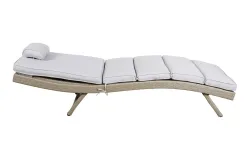 "Лиссабон" шезлонг из искусственного ротанга, цвет соломенный