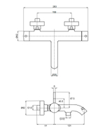 AQM6212MB Siena Смеситель для ванны, Черный матовый