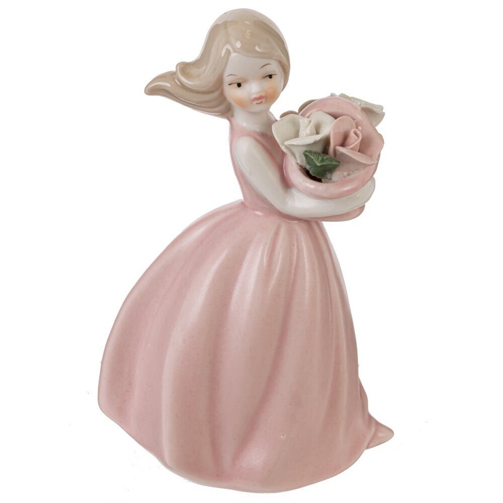GAEM Фигурка декоративная "Девочка с цветами", L9 W8 H14 см