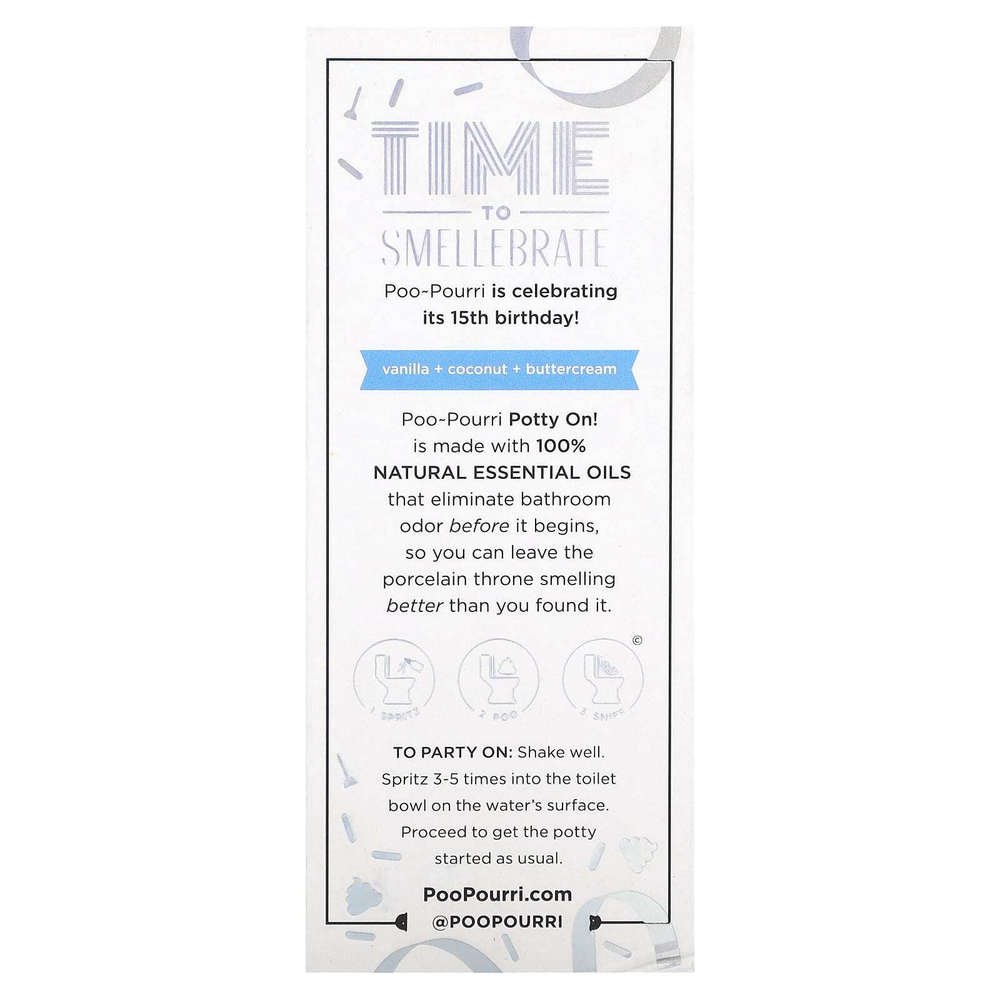 Poo-Pourri, Before-You-Go, спрей-освежитель для туалета, Potty On!, 59 мл (2 жидк. унции)