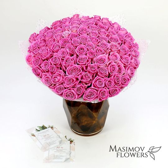 Букет из 101 розы Аква