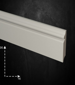 Плинтус МДФ EVROWOOD, PN 100, Белый