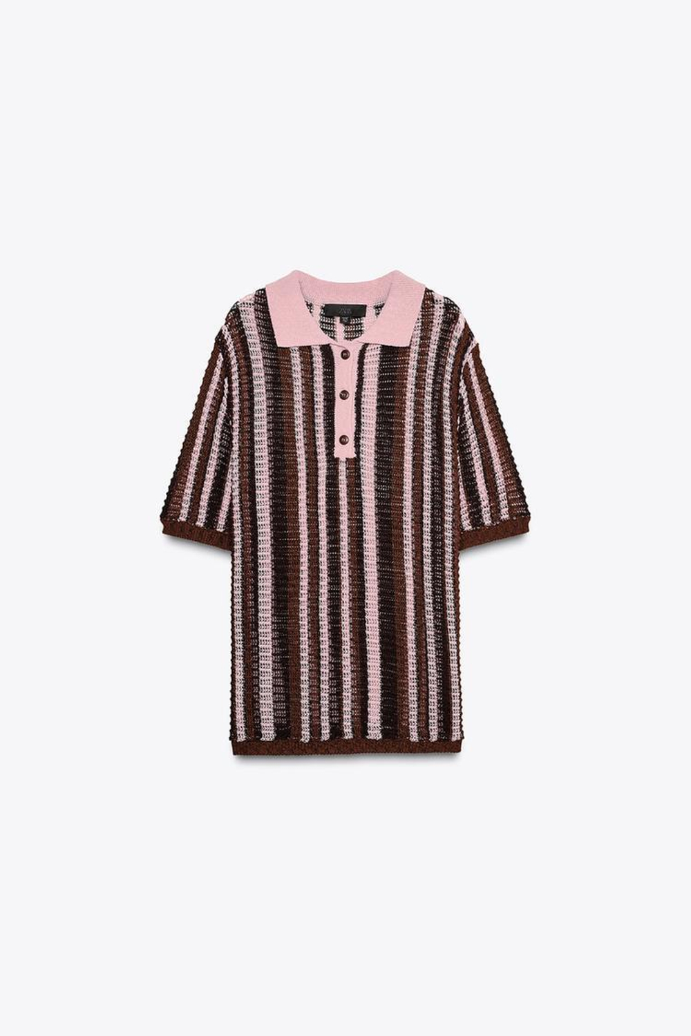 ZARA СВИТЕР В СТИЛЕ ПОЛО, РАЗНОЦВЕТНЫЙ