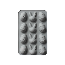 Форма силиконовая «Заяц и Яйцо» для шоколада, 12 ячеек