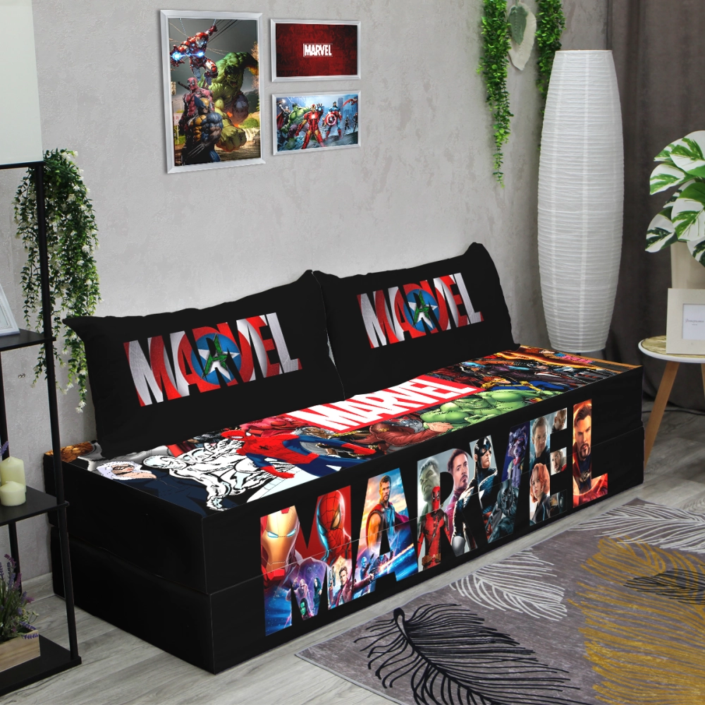 Бескаркасный диван кровать раскладной "MARVEL"