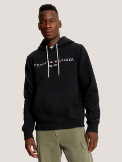 Худи Tommy Hilfiger Embroidered Tommy Logo Black
