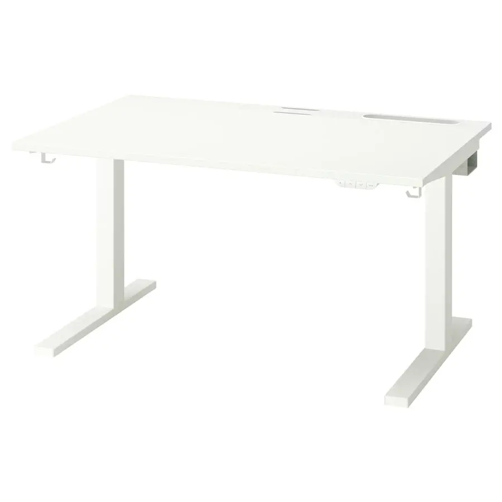 Письменный стол с регулировкой по высоте - IKEA MITTZON/МИТТЗОН ИКЕА, 120х80х62-126 см, белый