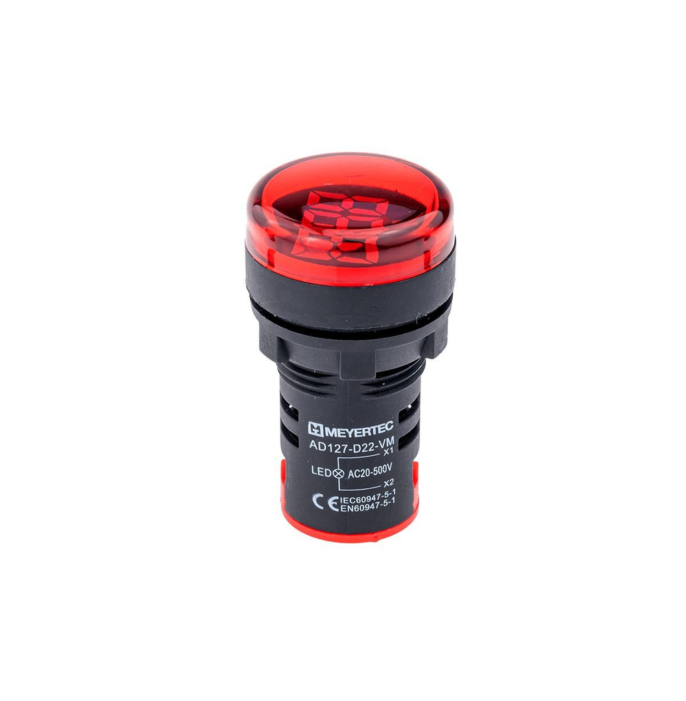 Индикатор напряжения, 20-500V AC, красный, MT22-VM4 арт.:78724