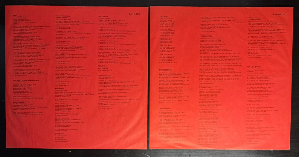 The Beatles - 1962-1966 2LP (Япония 1973г.)