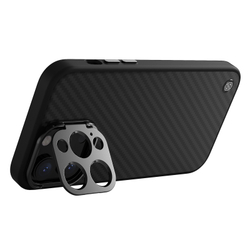 Чехол от Nillkin из арамидного карбона для iPhone 14 Pro Max, серия CarboProp Magnetic Case, с поддержкой MagSafe и металлической откидной крышкой