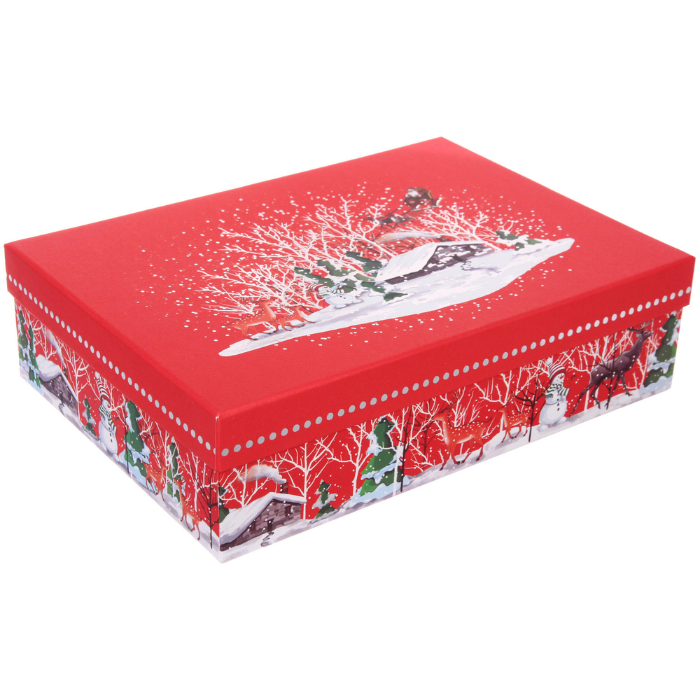 Коробка подарочная «Новогодний переполох» 33*23,5*9 см