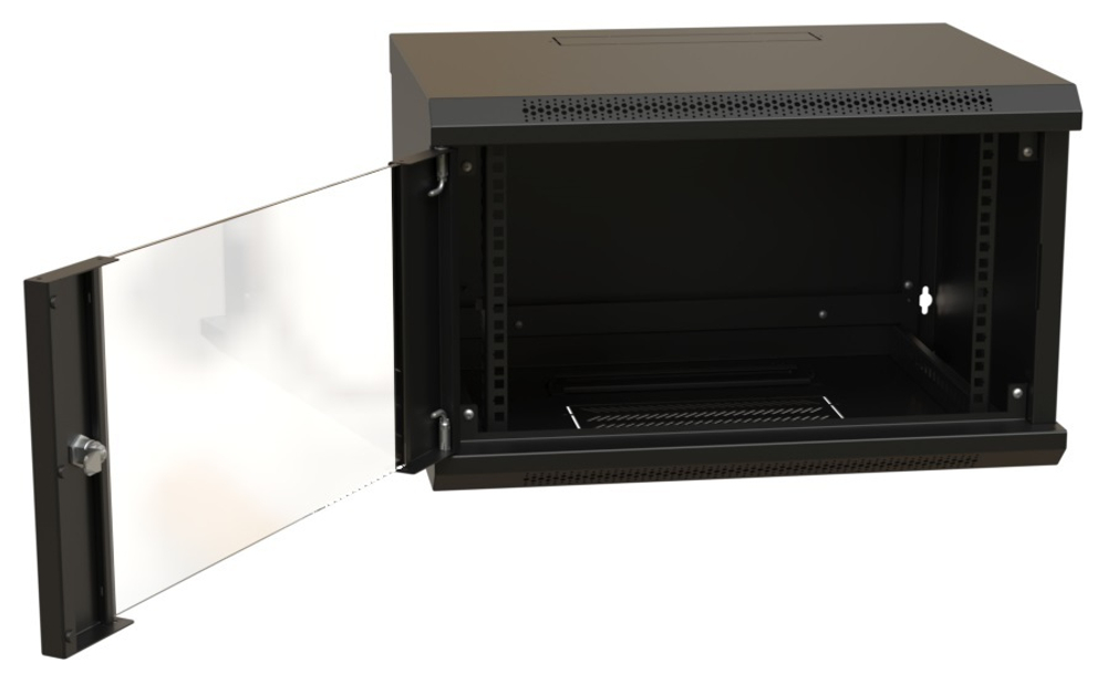 Шкаф настенный 19", 9U WRLine WR-TW-0966-GP-RAL9004