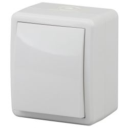 Выключатель ЭРА Эксперт 11-1401-01 IP54 10АХ-250В ОУ белый | Эра Эксперт