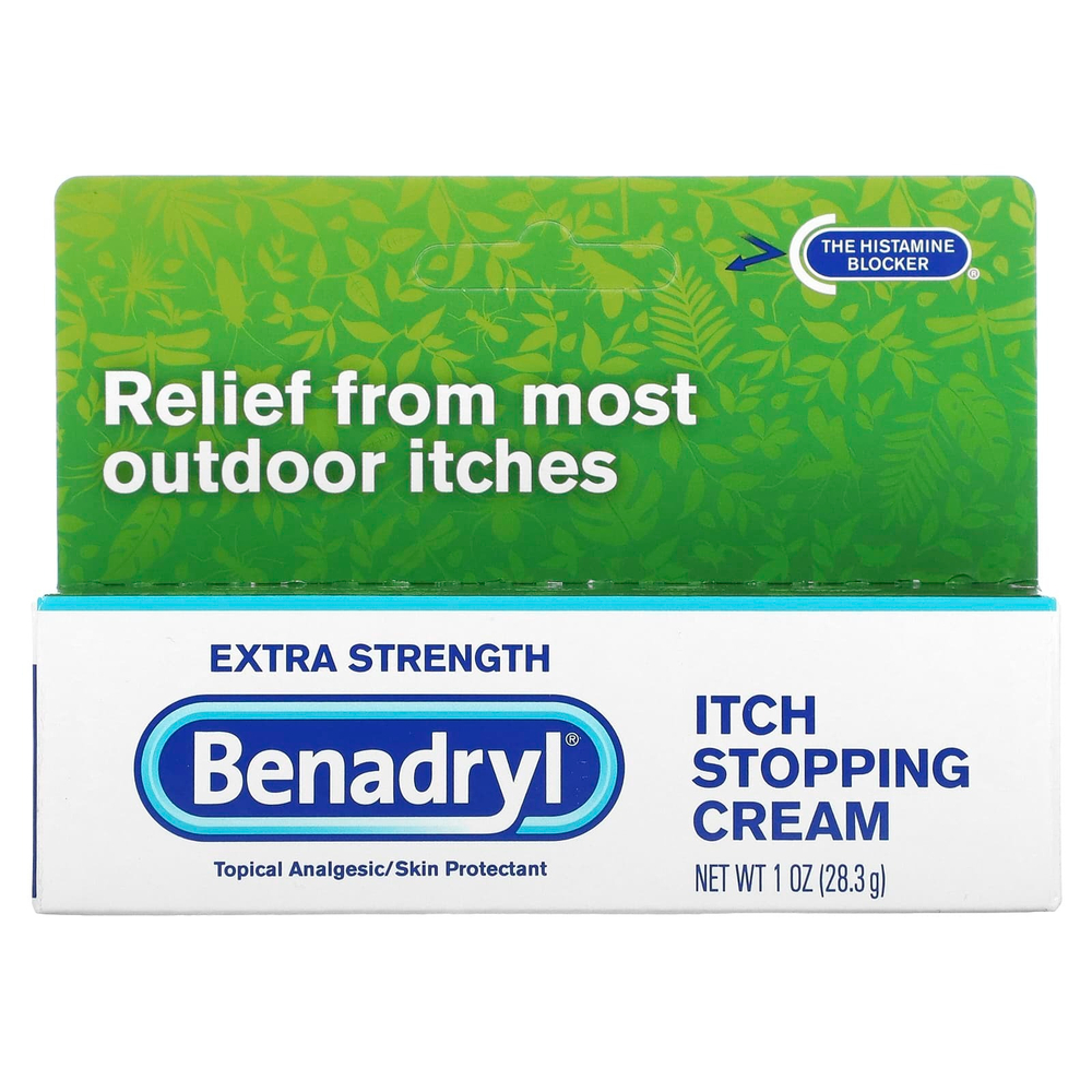 Benadryl, Extra Strength, крем от зуда, 28,3 г (1 унция)