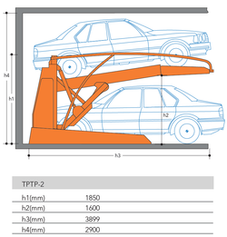 TPTP-2 Парковочный электрогидравлический подъемник