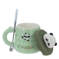 GAEM Кружка с крышкой и ложкой, 420 мл, L14 W10 H12,5 см