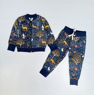 Комплект из футера "Лес" индиго