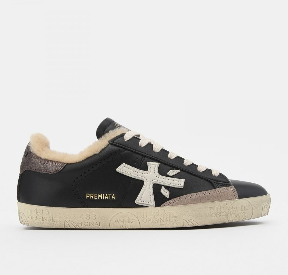 Кожаные кеды Premiata Steven-d 7603M на меху