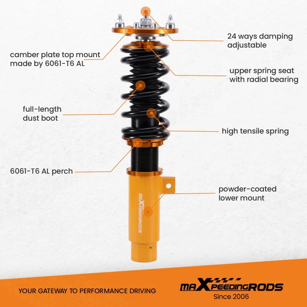 24 Way Damper Coilovers Lowering Suspension подходит для автомобиля BMW 1-SERIES RWD (E82/E88) 08-13