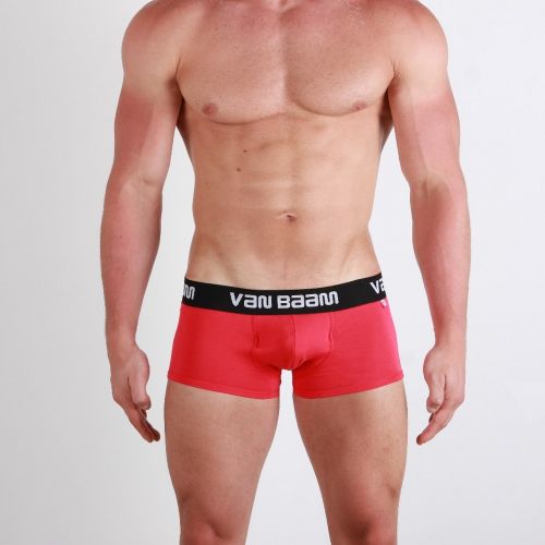 Мужские трусы боксеры красные Van Baam Basic Number Red B00904