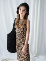 Платье для девочки летнее, леопардовое