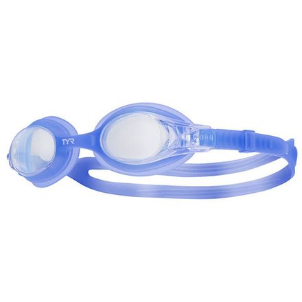 Очки для плав. дет. TYR Swimple Kids, LGSW-105, ПРОЗРАЧНЫЕ линзы, голубая опр.