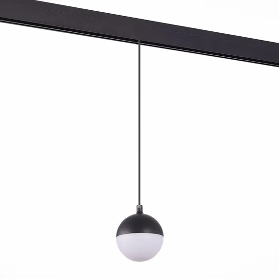 ST358.443.07 Магнитный трековый светильник подвесной Черный LED 1*7W 4000K 520Lm Ra>80 120° IP20 D90 СКАЙЛАЙН 48V
