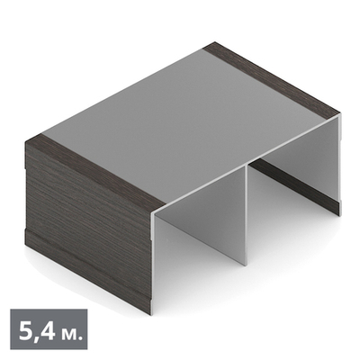 ЭКО Направляющая верхняя двухполозная (5,40 м) венге темный (ПВХ) (AE0492) Aristo (Out)