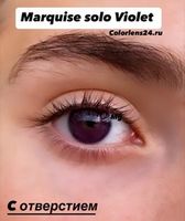Оттеночные линзы для Светлых глаз Marquise solo violet (с отверстием под зрачок )