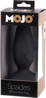 Анальная пробка на присоске "Mojo Spades Medium" (Цвет: черный)
