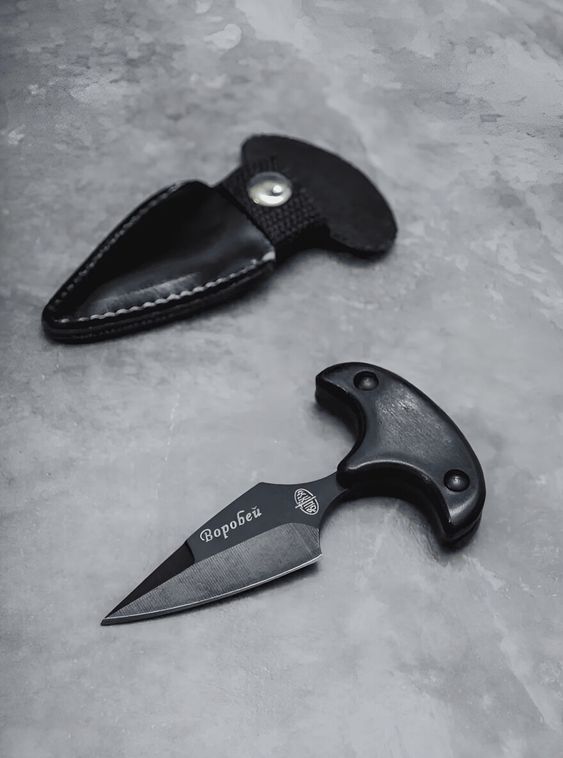 Тактический нож тычковый туристический Черный